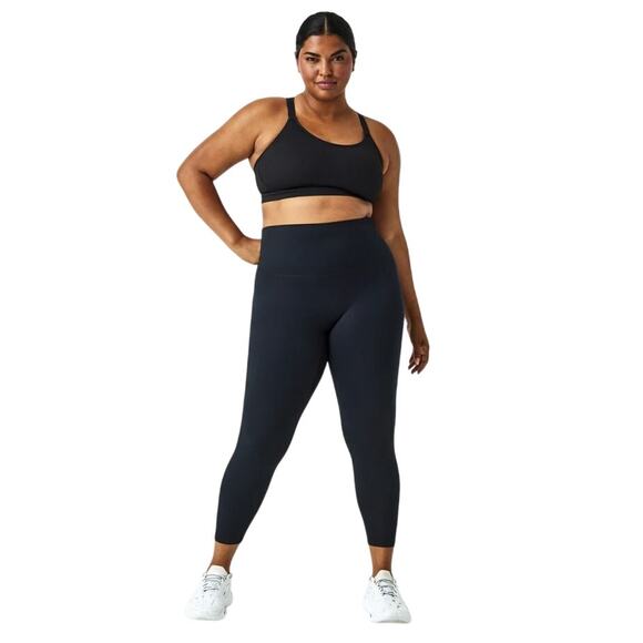 NWT! Spanx Smooth Active 7/8 Leggings Black 3X/3T - Picture 1 of 7